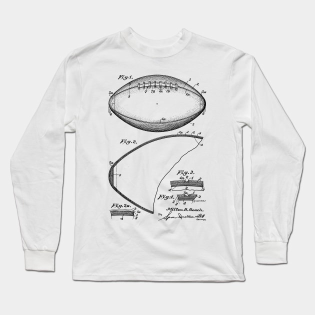 Play and Game Ball Vintage Patent Hand Drawing Long Sleeve T-Shirt by TheYoungDesigns